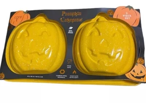 Jack O Lantern Mini Cake Pan Set Halloween Muffin Mold Orange Baking Pumpkin - Picture 1 of 5