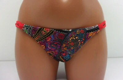 Sauvage Multi-Colored Paisley Twist Side Bikini Bottom XS-Lg 320L - Image 1 of 3