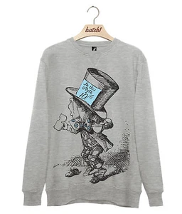 BATCH1 ALICE IN WONDERLAND THROUGH THE LOOKING GLASS MAD HATTER MENS SWEATSHIRT - Afbeelding 1 van 1