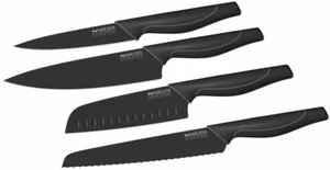 Nirosta Messer-Set 4tlg. Messer aus Edelstahl Kochzubehör Küchenhelfer WAVE - Bild 1 von 1