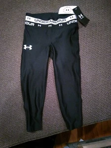 Under Armour Leggings Youth XS Black New With Tags - Picture 1 of 4