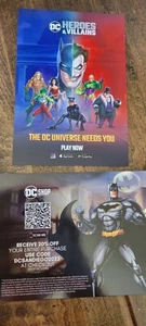 2023 SDCC EXCLUSIVE DC HEROES & VILLIAINS PROMO CARD SET OF 2 BATMAN JOKER ++ - Picture 1 of 1