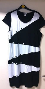 Enges chwarz-weisses Kleid, Größe 42, Alba Moda, neu - Bild 1 von 4