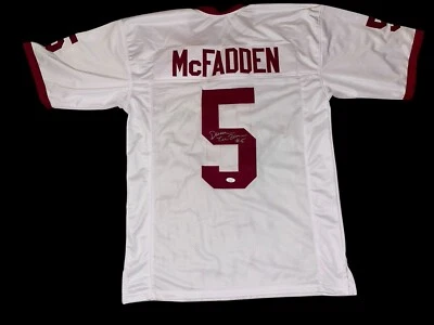 DARREN MCFADDEN Signed ARKANSAS RAZORBACKS WHITE CUSTOM JERSEY RB JSA - Image 1 of 2