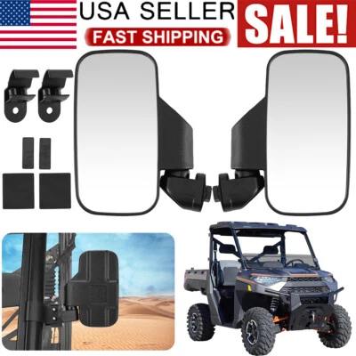 A Pair UTV Side Rear L&R View Mirrors For Polaris Ranger 570 XP 900 1000 General Foto 1 de 4