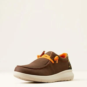 Ariat Mens Hilo Stretch Lace Up Casual Shoes Brown/Deerskull Camo #10050941 - Picture 1 of 7