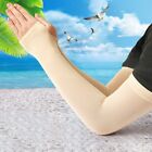 Sun Protection Finger Sleeves Ice Silk Fabric Wrist Covers For Cycling & Hiking