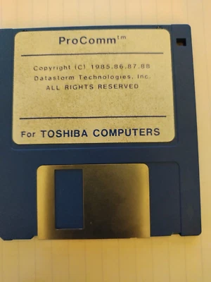 ProComm for Toshiba Computers 1985- 1988 3.5 Software disk Datastorm Tech VG CON - Image 1 of 2