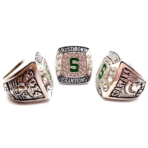 2014 Michigan State Spartans University Ring Rose Bowl Championship Brass Rings Cover