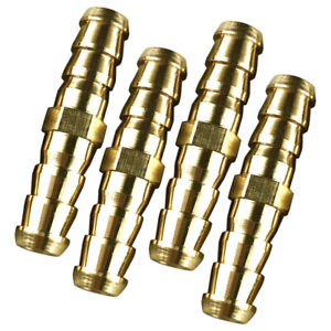 4Pcs Brass 5/16" 8mm Straight Hose Barb Coupler Fitting Connector