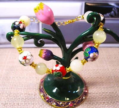 Hermoso Lote de Brazaletes Cloisonne Chapados en Oro #3 S2 Foto 1 de 3