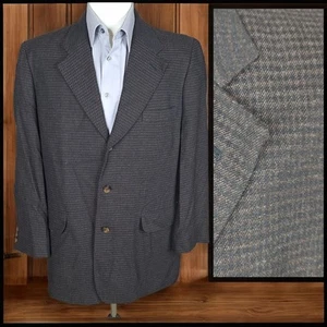 Perry Ellis Sport Coat Mens 42R Brown Check 3 Button Ventless Wool Rayon - Picture 1 of 11
