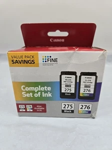 Genuine Canon PG-275 Black & CL-276 Color Ink Cartridges New Sealed - Picture 1 of 4