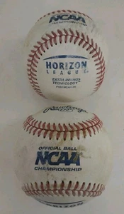 Two Used Rawlings Official NCAA Horizon League Conference Baseball - Picture 1 of 14