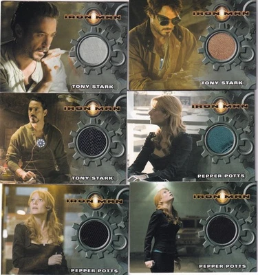 Juego completo de las 17 tarjetas de disfraz de la película Iron Man 2008 + Larry Lieber automático Foto 1 de 4