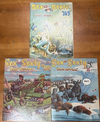 (Lot of 3) Sex to Sexty Volume 130, 131 & 163 Adult Humor Cartoons Vintage Comic - Image 1 of 4