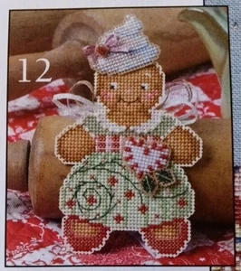 Cross Stitch "GINGERBABY ANGEL" pattern ~ gingerbread, Christmas, whipped cream - Picture 1 of 1