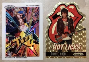 2025 Panini Prizm Rolling Stones Keith Richards Manga Ronnie Madera Vinilo Dorado/5 - Imagen 1 de 1