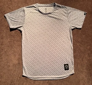 ASICS Tokyo 2020 Olympic AOP T-shirt Sz L Gray Official All Over Print - Picture 1 of 8