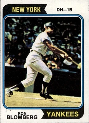 1974 Topps #117 Ron Blomberg - EX - Image 1 of 2