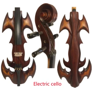 Rare model fancy Crazy-4 art streamline 5strings 4/4 electric cello #11466 - Picture 1 of 10