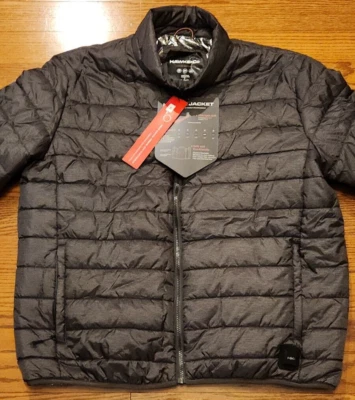 Hawke & Co Heater Technology Puffer Jacket HDN570HT Drk Htr Grey Men's Size XXL - Image 1 of 4