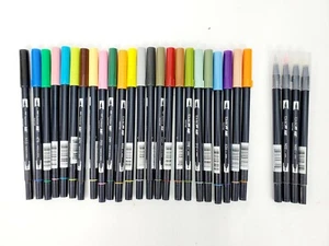 Pluma Doble Cepillo Tombow Marcador de Arte Grado Profesional - Juego de 28 (Nuevo y Usado)  - Imagen 1 de 11