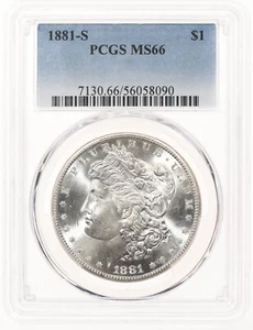 1881-S $1 PCGS MS66 Morgan Silver Dollar - Picture 1 of 3