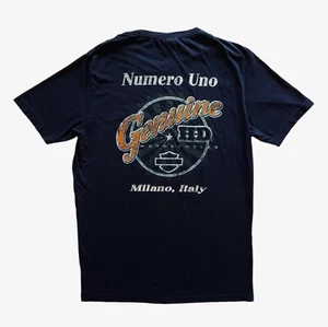 De colección Y2K Harley Davidson Numero Uno Doble Cara Estampado Top, Motociclista Motocicleta - Imagen 1 de 5