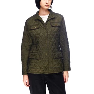 BARBOUR Women's Utility Flyweight Quilted Jacket Green Polyamide Size 18 UK - Picture 1 of 9