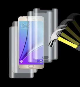 4 x Panzerfolie Samsung Galaxy Note 5 3D Komplett Rand TPU Folie 2xVORN+2xHINTEN - Picture 1 of 5