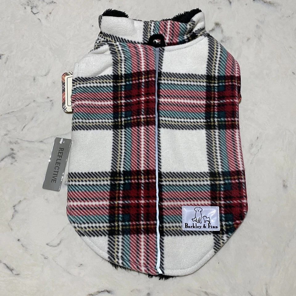 Barkley & Finn Pet Sherpa Lined Winter Dog Coat Jacket X-SMALL Multi Plaid NWT - Image 1 of 4