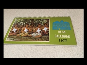 Calendario de escritorio Micronesia vintage postal 1977 - Imagen 1 de 4