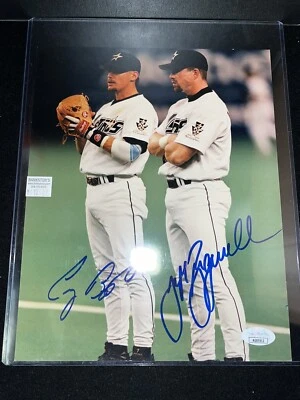 Craig Biggio Jeff Bagwell Dual Signed Autographed 8x10 Photo Houston Astros JSA - Image 1 of 3