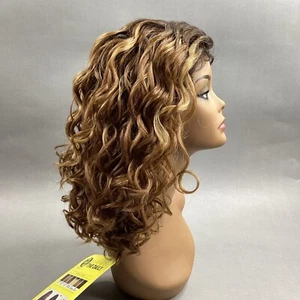 Peluca Hayden Larga Ondulada #DR4/Marrón Miel Rubia Premium Parte de Encaje Sintético - Imagen 1 de 10