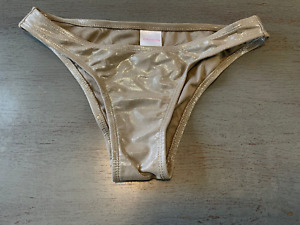 gold lined XHILARATION  swimsuit bikini bottom size small