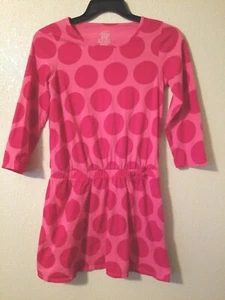 Cute Girl's FADED GLORY Size XL 14-16 Dress Cotton Polka Dots Long Sleeve - Picture 1 of 7