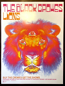 2001 Black Crows “Lions” Original Promo Poster 18”x24” Rolled/shipped in a Tube.