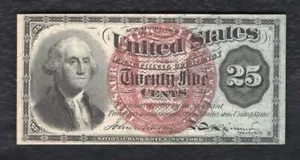 FR. 1303 25 CENTS FOURTH ISSUE FRACTIONAL CURRENCY NOTE CHOICE UNCIRCULATED - Picture 1 of 2
