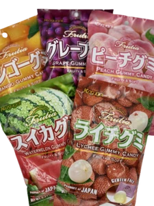 KASUGAI japanese fruit gummy (peach, mango, lychee, grape, watermelon, yuzu) - Picture 1 of 13