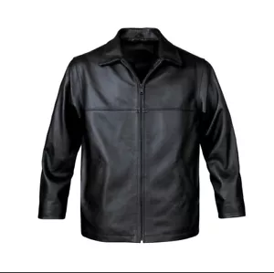 BOMBERJACKE Echtleder schwarz Flugmantel Motorrad Biker gefüttert Herren S - Bild 1 von 1