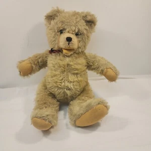 1960er Westdeutscher Schuco Bigo Bello Teddybär mit offenem Mund 15 Zoll Quietscher Bauch - Bild 1 von 12