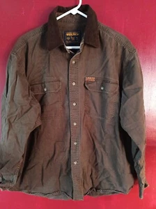 VTG WOOLRICH Shirt Men's SZ XL Bark Brown Long Sleeve Hong Kong Free Shipping  - Picture 1 of 6