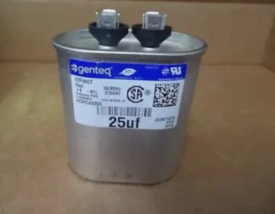GENTEQ 97F9607 25uf +6 -6% 50/60 Hz 370VAC CAPACITOR NEW BULK - Image 1 of 3