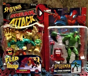 Lot of 2 Spiderman Villains: Sandman + Tail-Strike Scorpion NIB - Picture 1 of 1