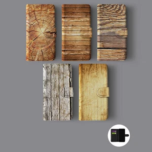 LOOK ALIKE WOOD FASHION LEATHER WALLET PHONE CASE FOR IPHONE - Picture 1 of 7