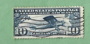 1927 10c Lindbergh Airmail Postage Samp used - Picture 1 of 1