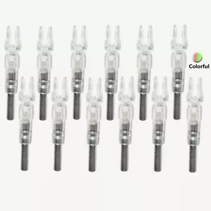 6/12Pcs Automatically LED Lighted Shooting Nocks Archery Arrow Nock Tail 6.2mm - Picture 1 of 23