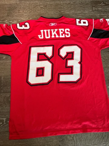 Reebok stitched Calgary Stampeders Football Jersey CFL #63 Kyler Jukes XL RARE Cover