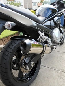 Suzuki GSX 650F WC 2008- Escape MTC Acero Inoxidable Ovalado Carbono Fuera LEGAL CARRETERA - Imagen 1 de 5